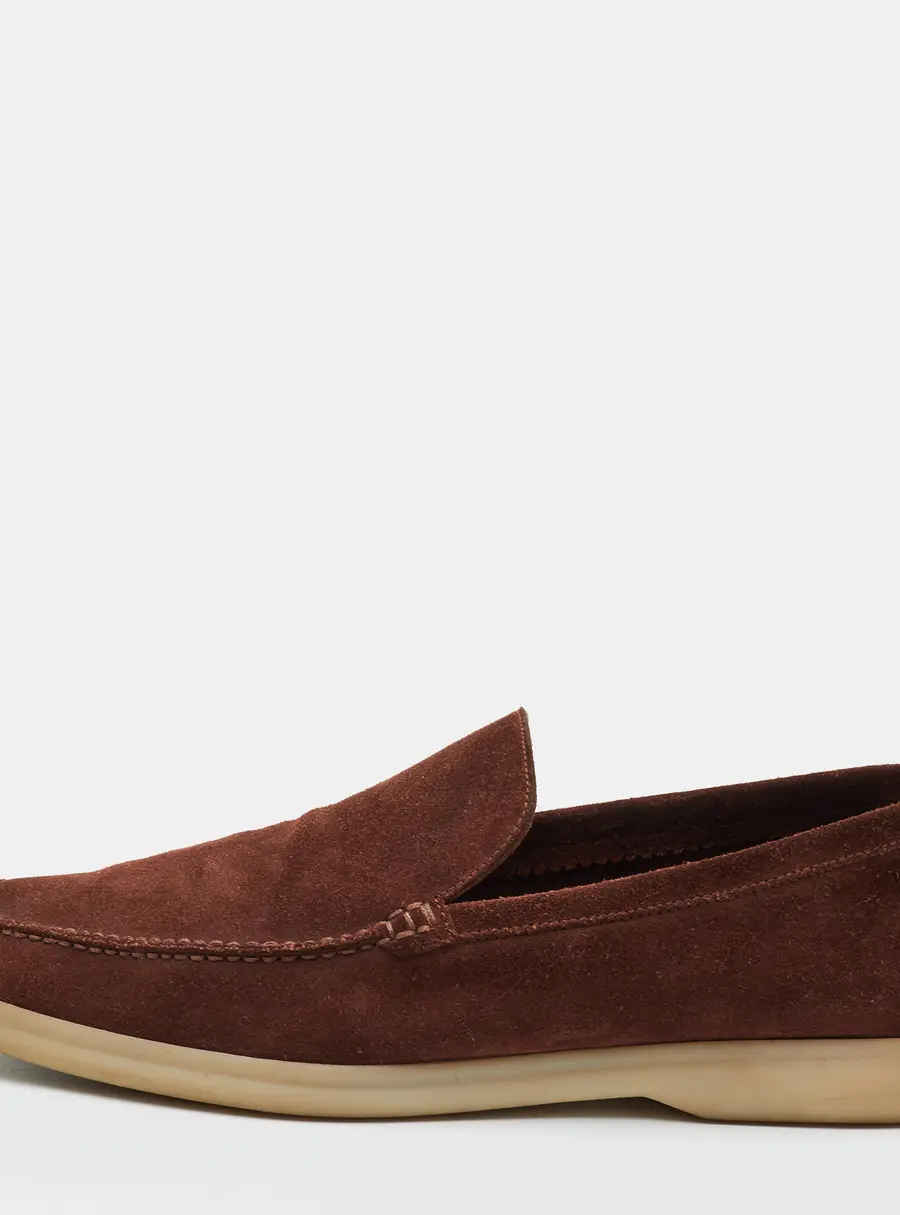 Loro Piana Summer Walk Size 41 Brick Brown Suede Loafers