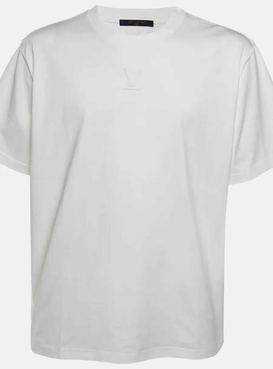 Louis Vuitton Off White LV Embossed Logo Jersey Crewneck T-Shirt XXL