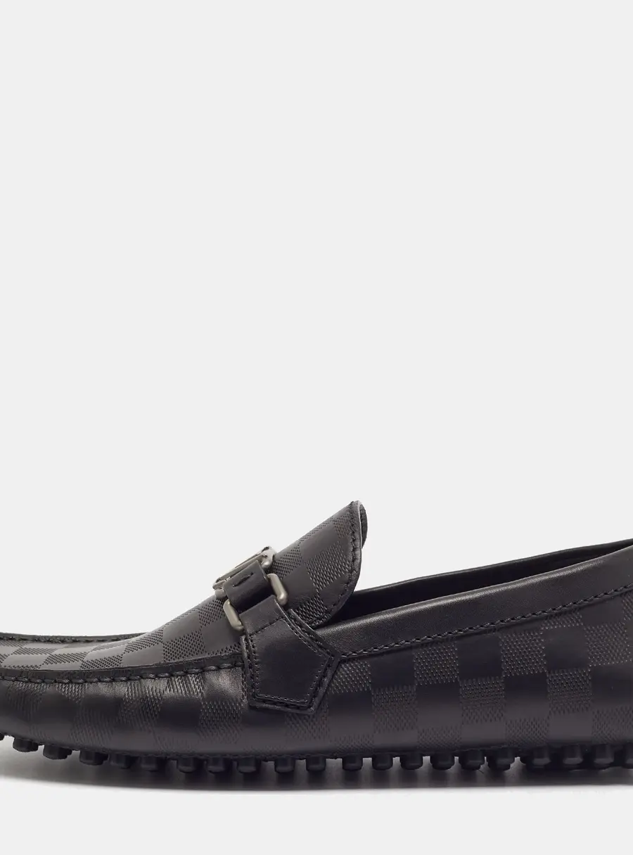 Louis Vuitton Hockenheim Size 41 Black Leather Driver Loafers