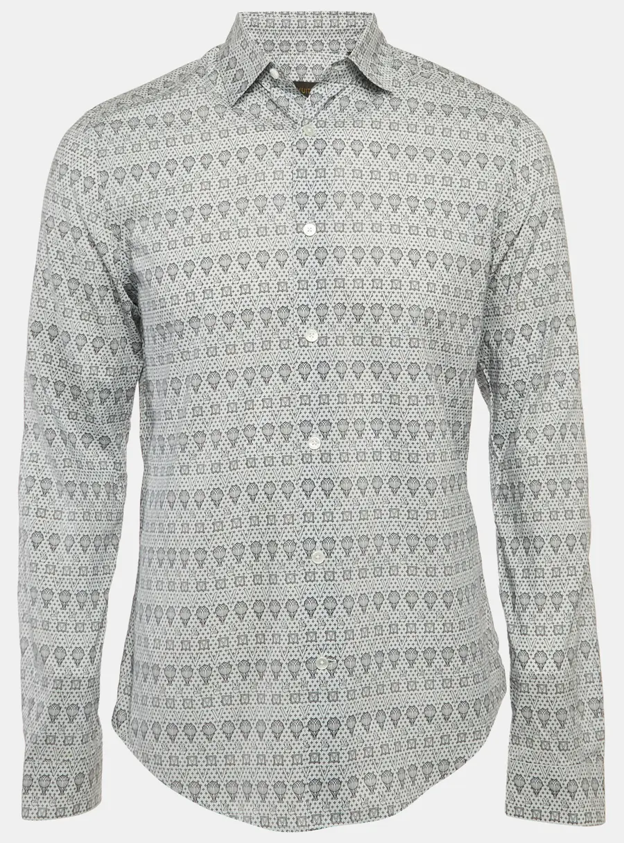 Louis Vuitton Blue Air Balloon Print Cotton Shirt M