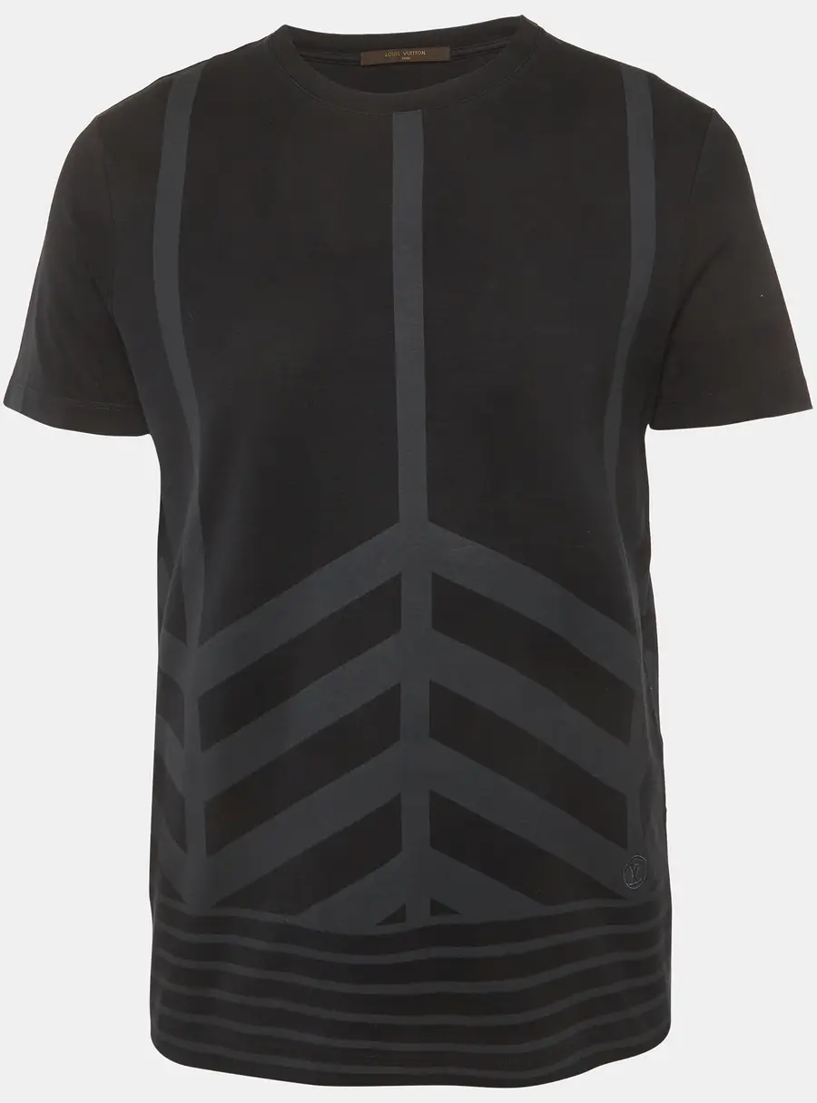 Louis Vuitton Black Check Jersey T-Shirt M