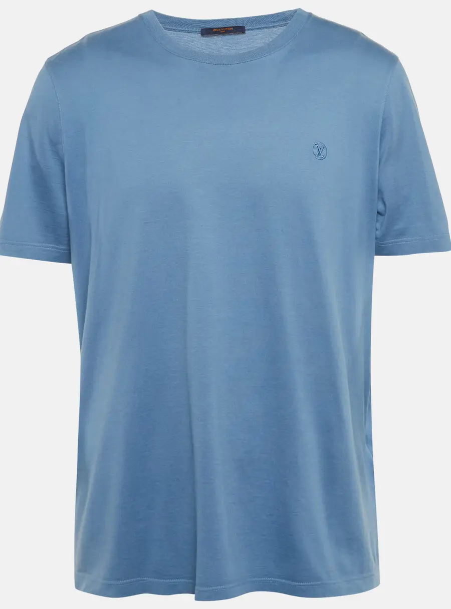 Louis Vuitton Blue LV Logo Classic T-Shirt XXL