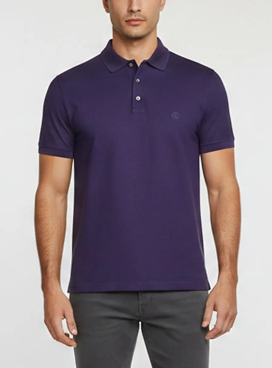 Louis Vuitton Purple Cotton Pique Short Sleeve Shirt XS