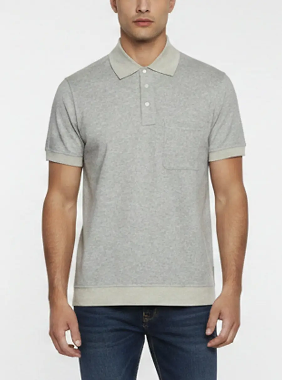Louis Vuitton Grey Monogram Jersey Polo Pocket T-Shirt M