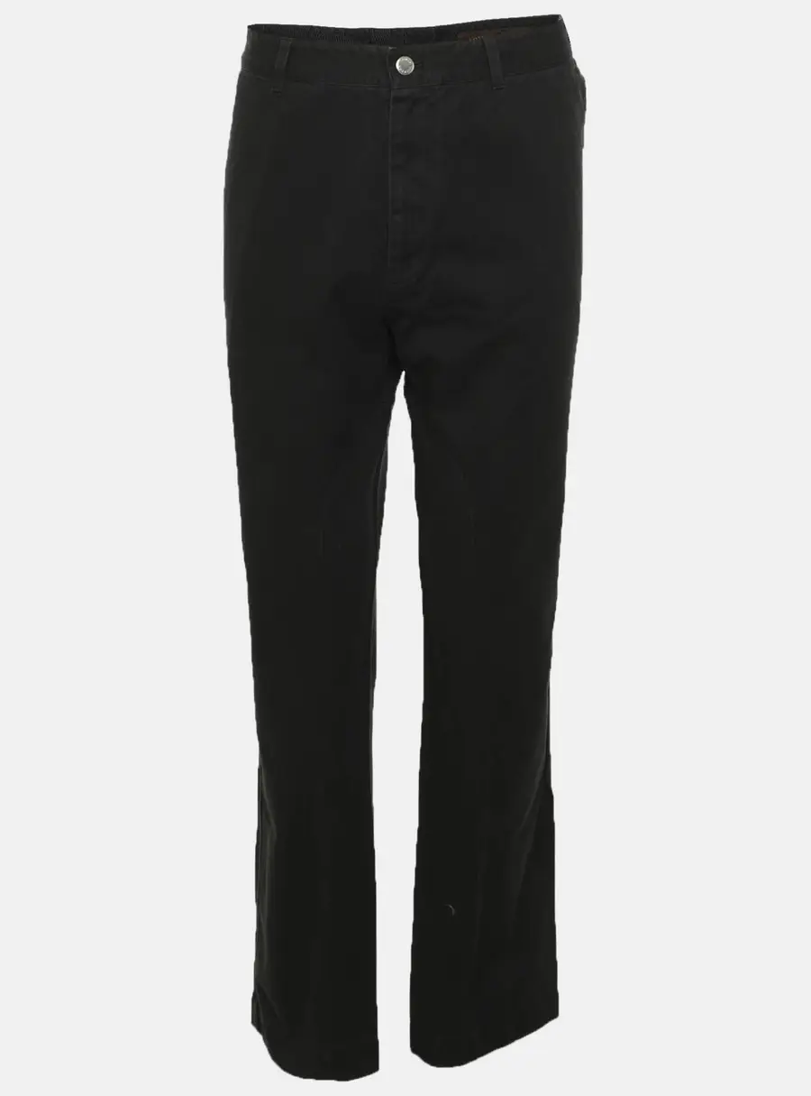 Louis Vuitton Black Cotton Straight Leg Trousers XXXL