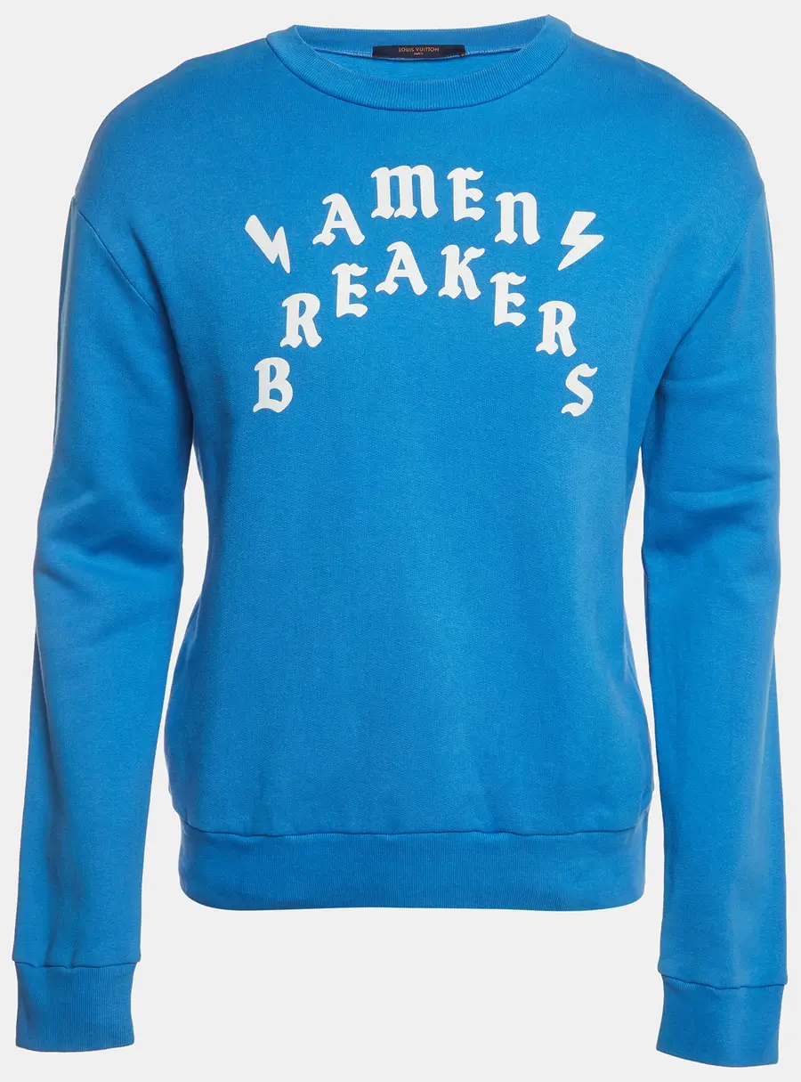 Louis Vuitton Blue Amen Breakers Graphic Knit Sweatshirt S