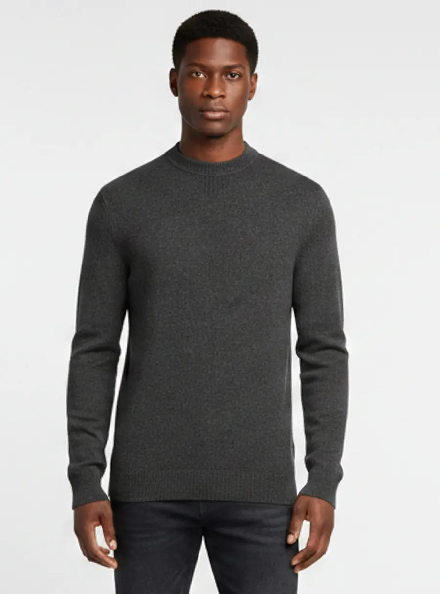 Louis Vuitton Grey Monogram Knit Long Sleeve Sweater M