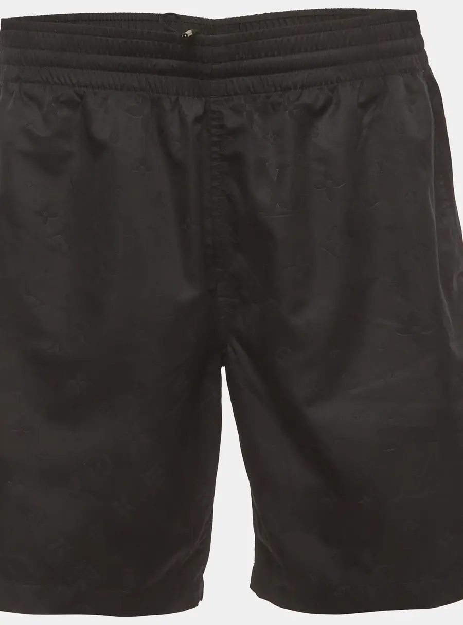 Louis Vuitton Black Monogram Synthetic Swim Shorts L