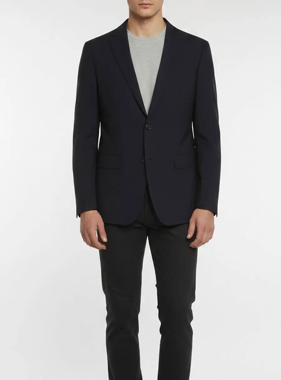 Louis Vuitton Navy Blue Wool Single Breasted Blazer M