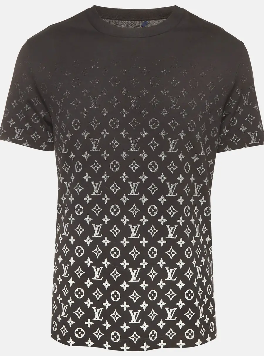 Louis Vuitton Black Monogram Gradient Print Cotton Crewneck T-Shirt M