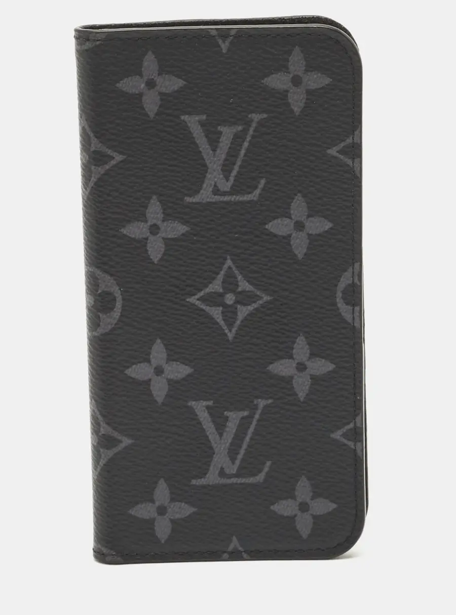 Louis Vuitton Monogram Eclipse Canvas iPhone X Folio Case