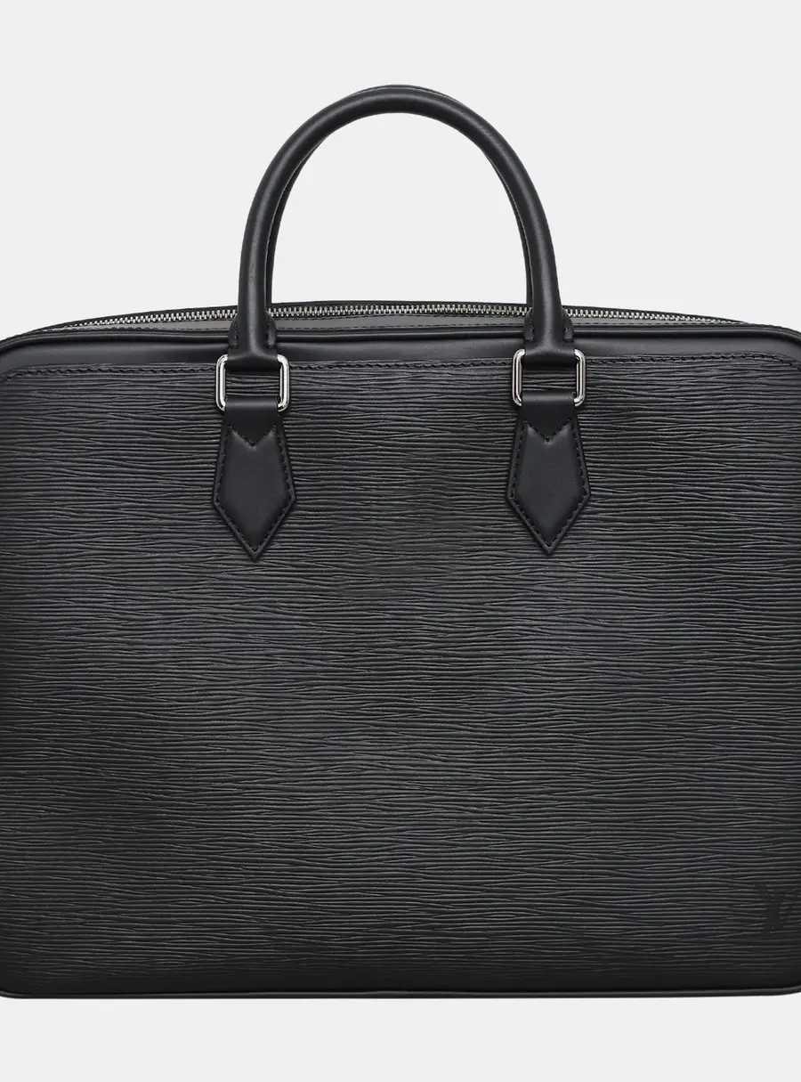 Louis Vuitton Dandy MM Black Epi Leather Briefcase Bag