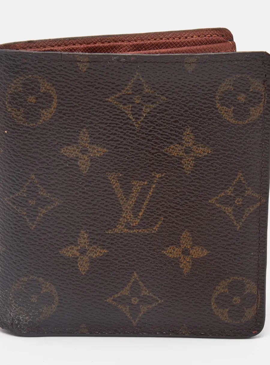 Louis Vuitton Marco Brown Coated Canvas Bifold