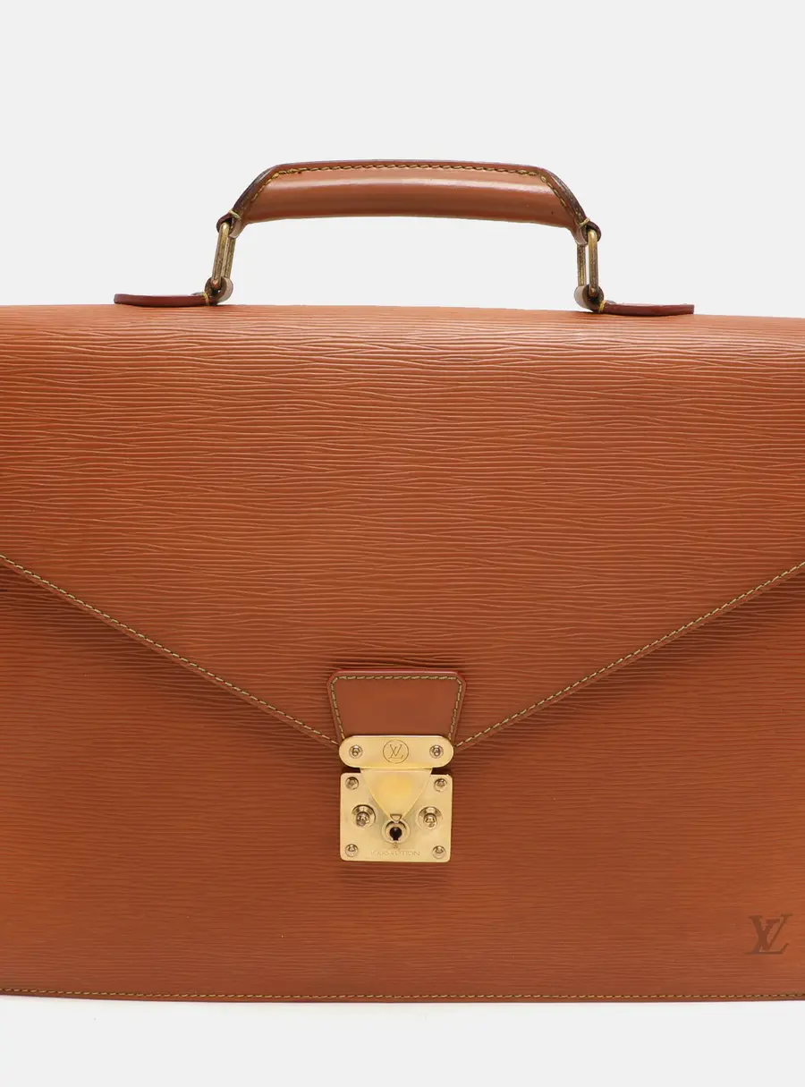 Louis Vuitton Cipango Gold Epi Leather Serviette Conseiller Briefcase