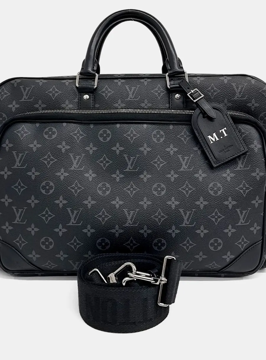 Louis Vuitton Black Monogram Eclipse Canvas Briefcase Bag