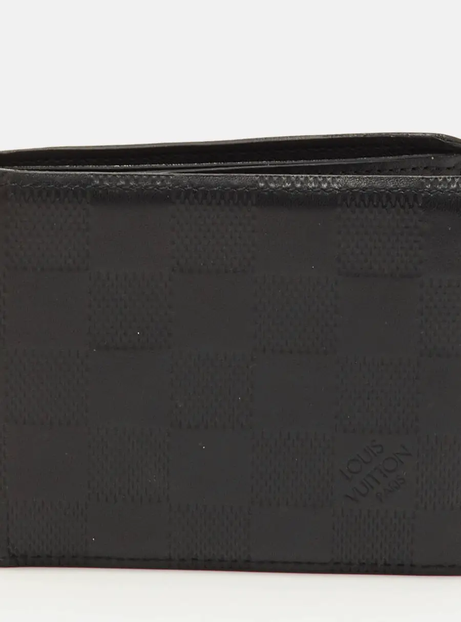 Louis Vuitton Slender Black Damier Infini Leather Bifold Wallet