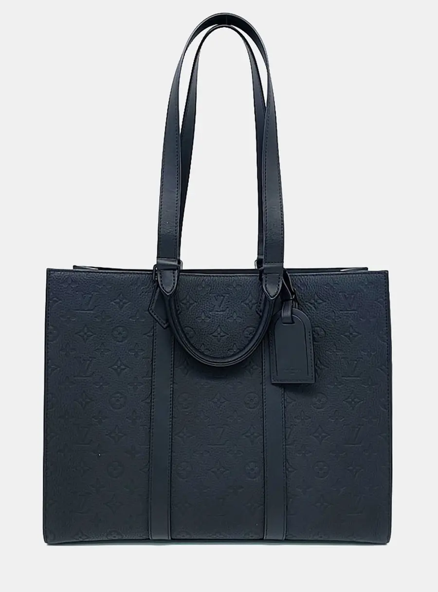 Louis Vuitton Black Taurillon Sac Plat 24H
