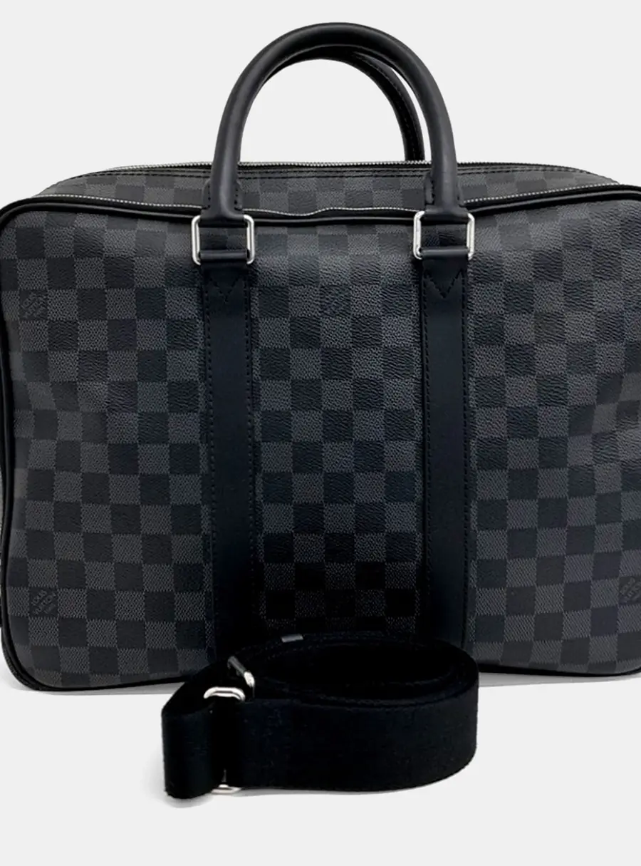 Louis Vuitton E-Care MM Graphite Damier Graphite Canvas Briefcase Bag