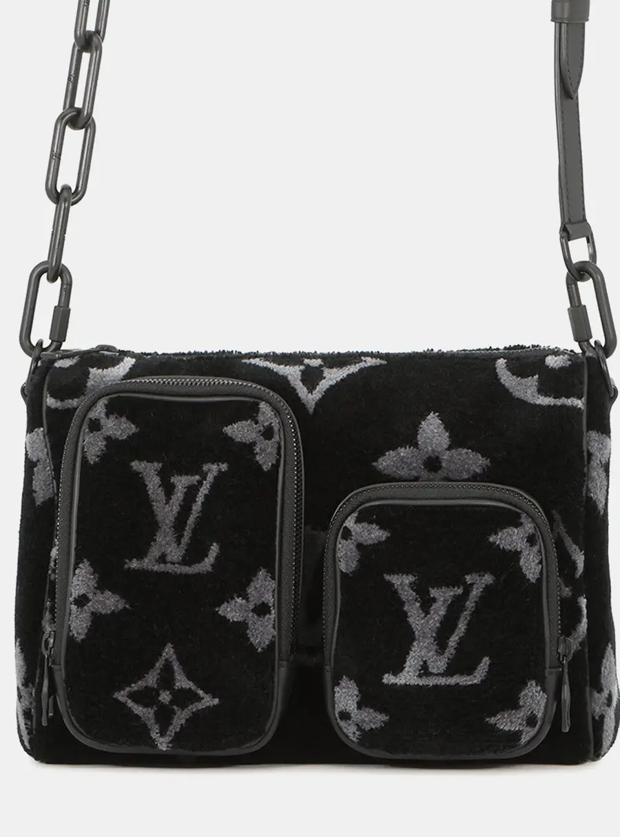 Louis Vuitton Keepall Bandouliere 25 Black Monogram Eclipse Tuftage Textile Crossbody Bag