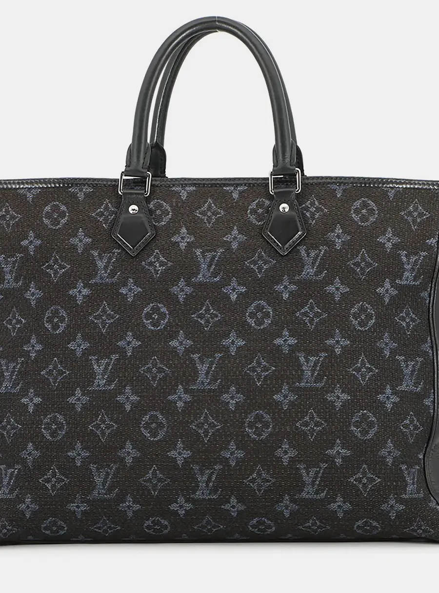 Louis Vuitton Grand Sac GM Black Monogram Jacquard Leather Tote Bag