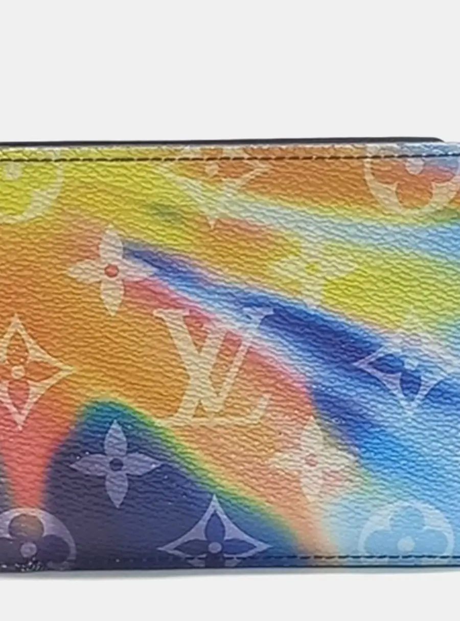 Louis Vuitton Multiple Sunset Blue Monogram Canvas Small Wallet