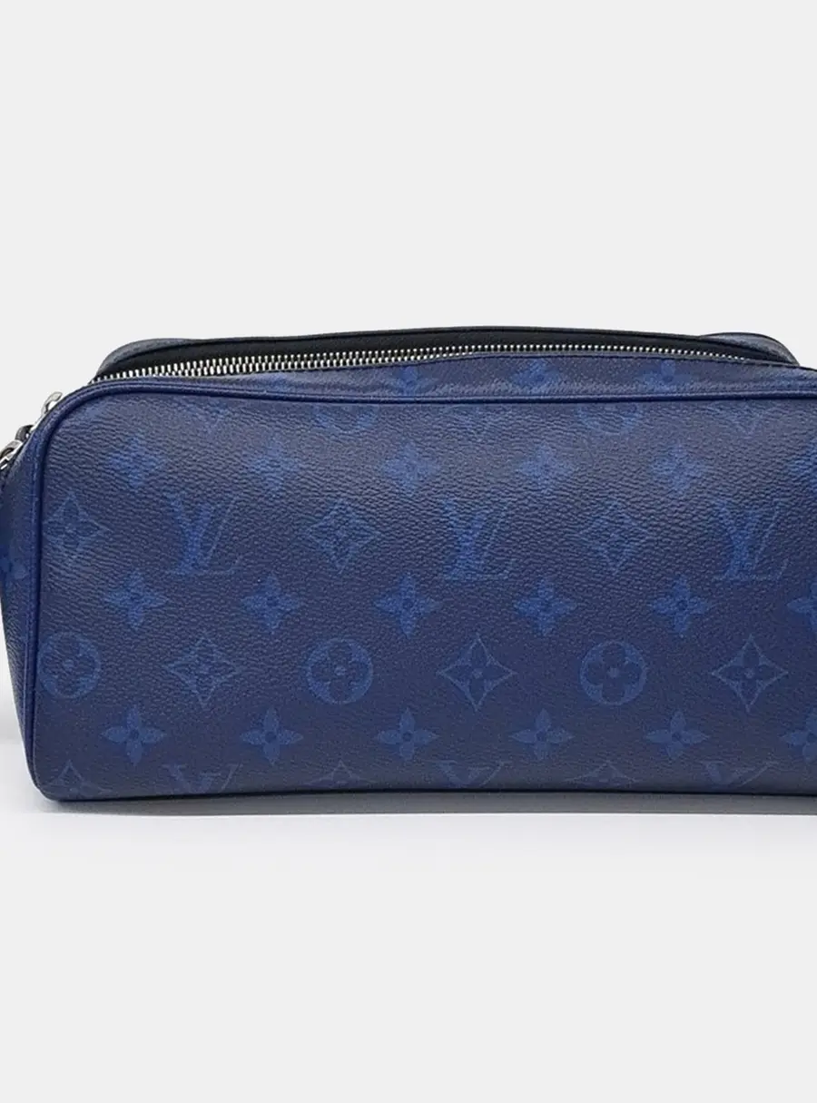 Louis Vuitton Dopp Kit GM Blue Taigarama Monogram Canvas Pouch Bag