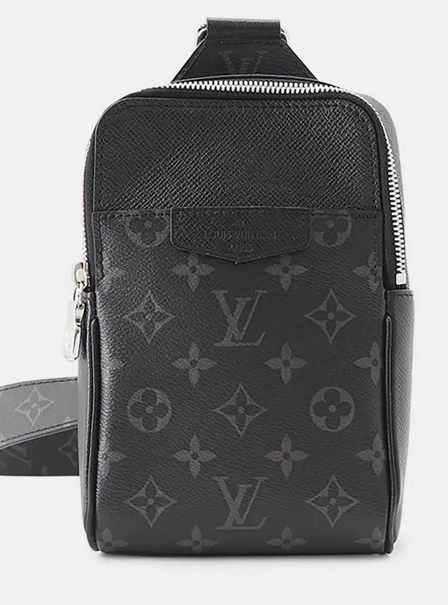 Louis Vuitton Outdoor Sling Bag Noirm30741 Black Monogram Eclipse Taiga Leather Sling Bag