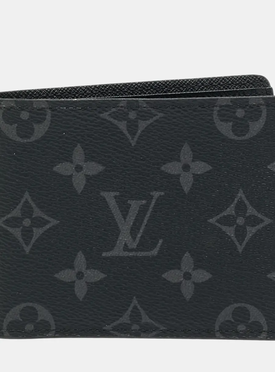 Louis Vuitton Slender Monogram Eclipse Canvas Bifold Wallet