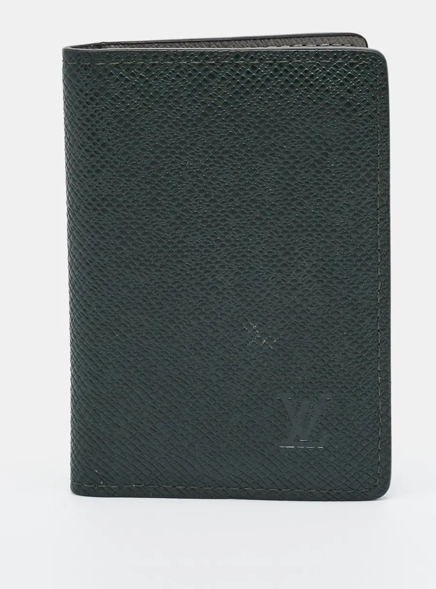 Louis Vuitton Dark Green Taiga Leather Pocket Organizer