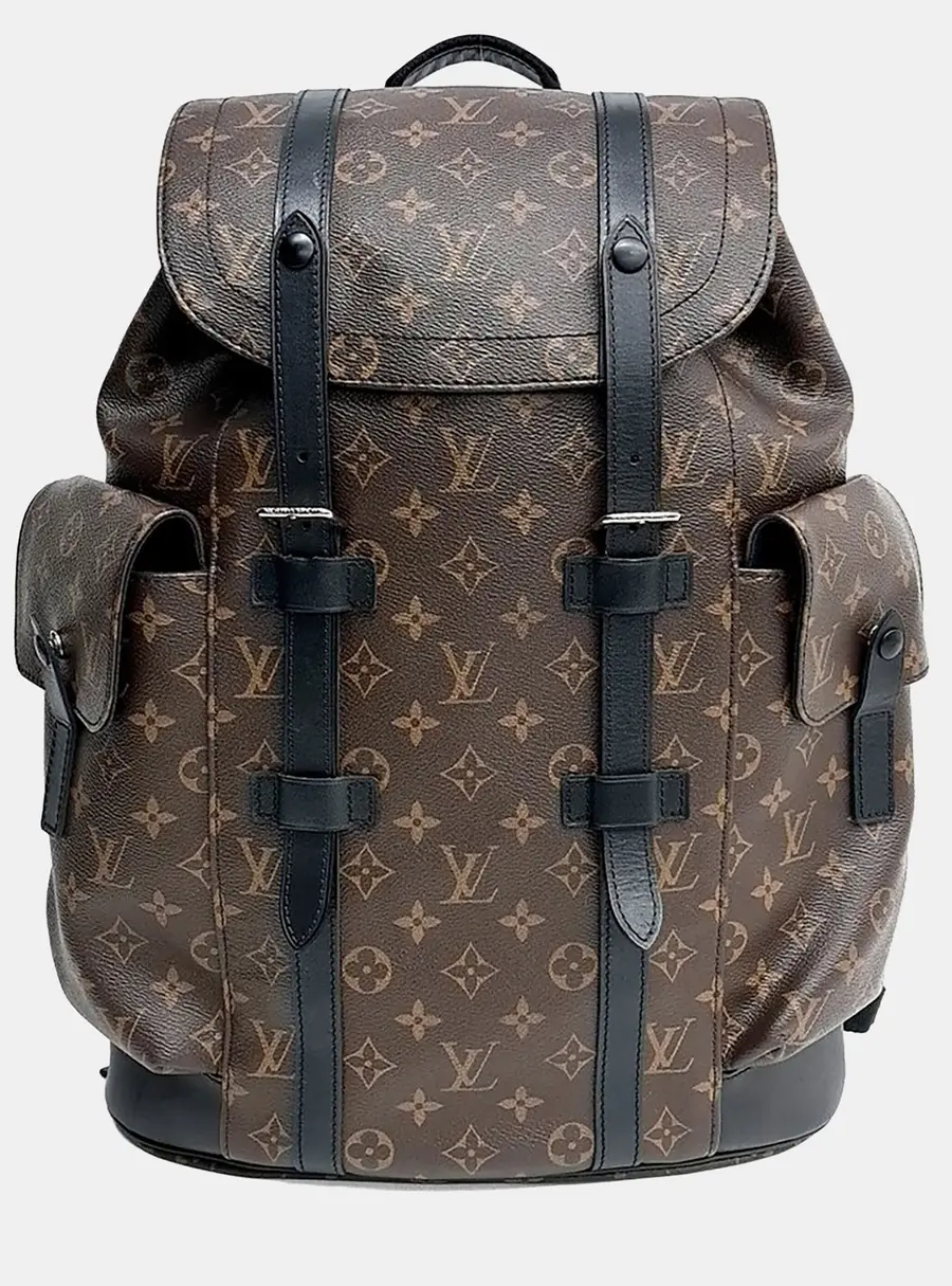 Louis Vuitton Christopher GM Monogram Macassar Canvas Backpack Bag