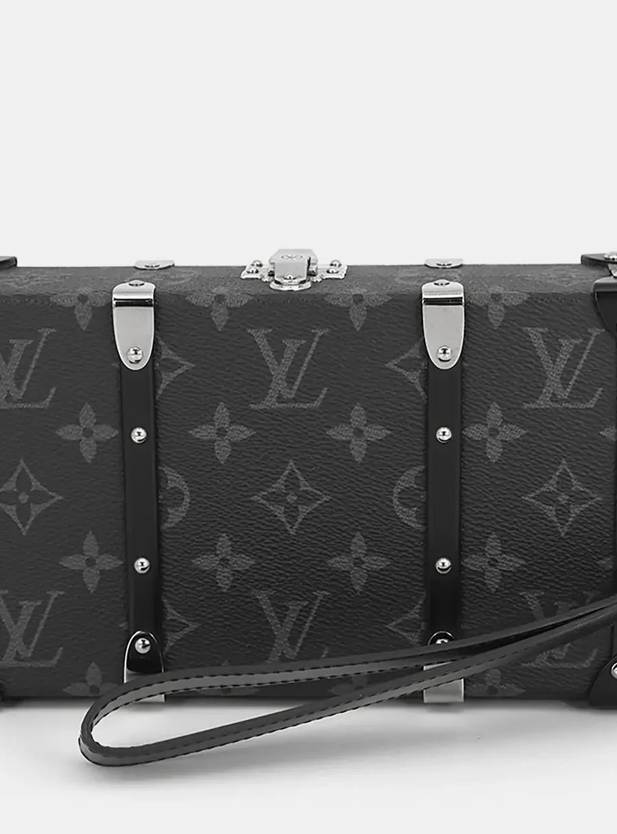 Louis Vuitton Wallet Trunk PM Noir Monogram Eclipse Canvas Pouch Bag
