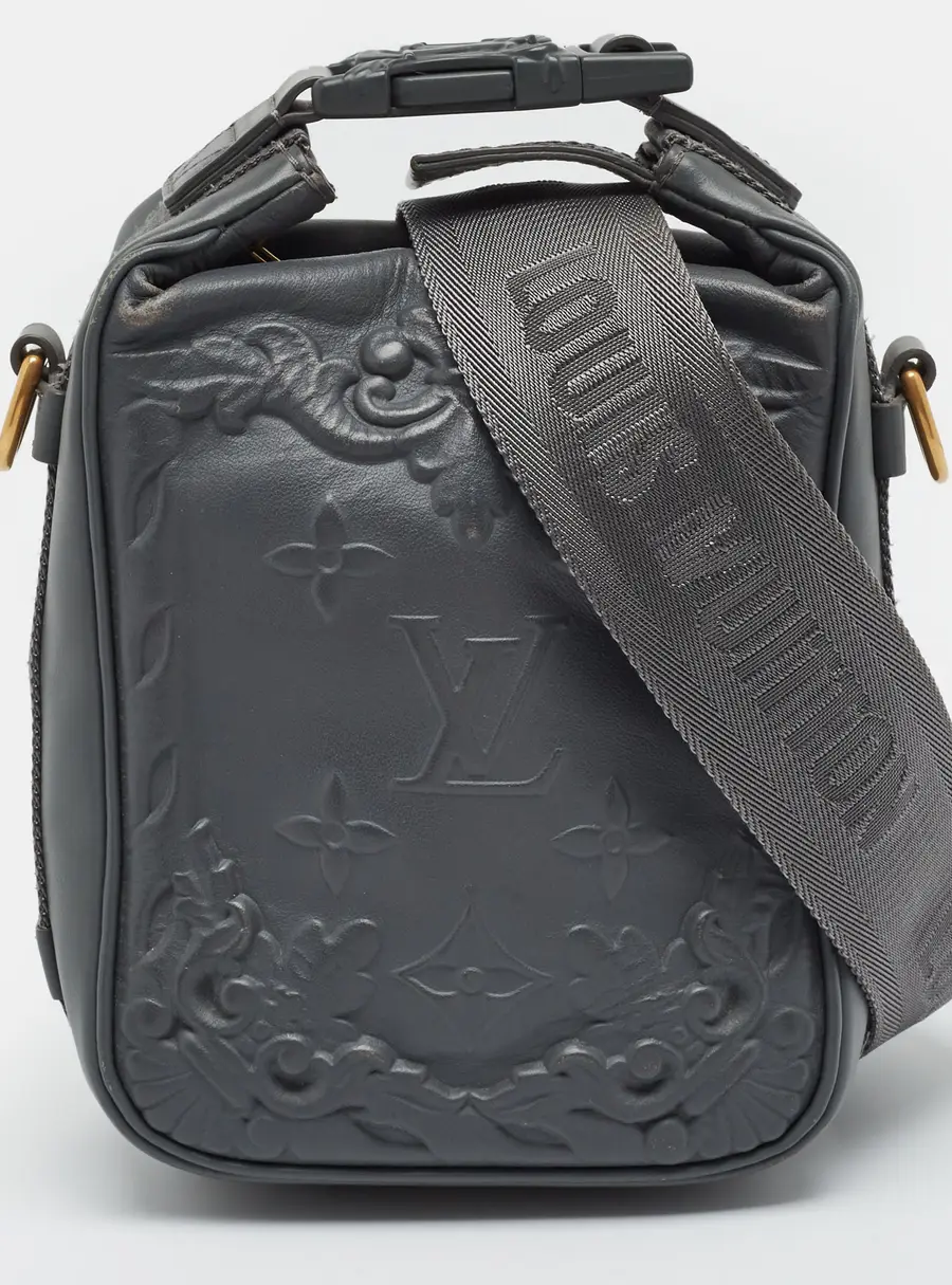 Louis Vuitton Cruiser Shadow Grey Debossed Monogram Leather Messenger Bag