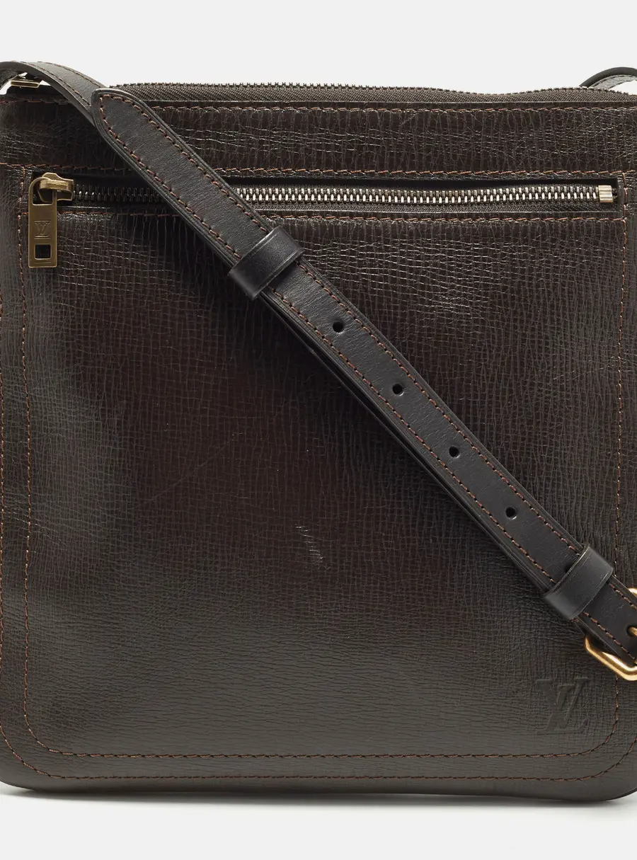 Louis Vuitton Shawnee Dark Brown Utah Leather Messenger Bag