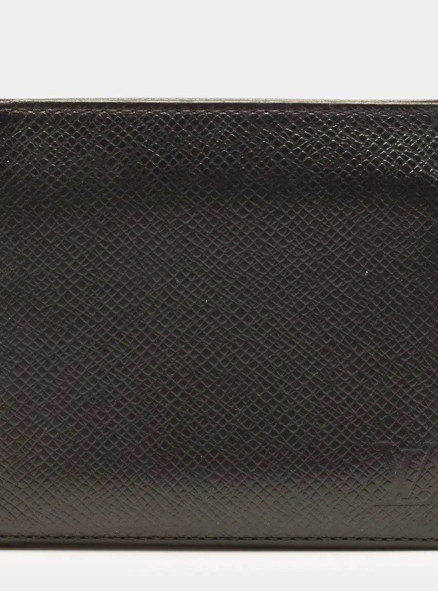 Louis Vuitton Black Taiga Leather Bifold Wallet