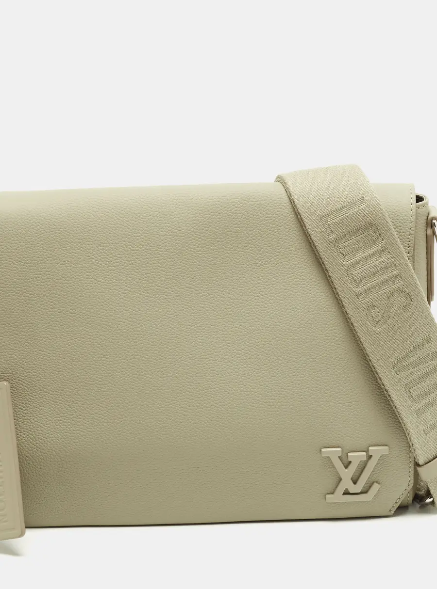 Louis Vuitton Takeoff Sage Aerogram Leather Messenger Bag