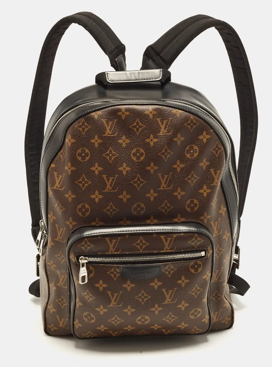 Louis Vuitton Josh Black Monogram Macassar Canvas and Leather Backpack