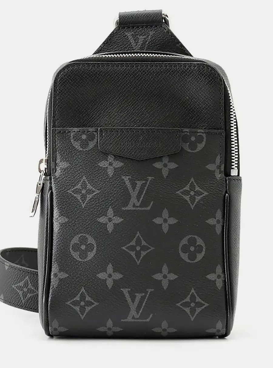 Louis Vuitton Outdoor Noir Monogram Eclipse Canvas Taiga Leather Sling Bag