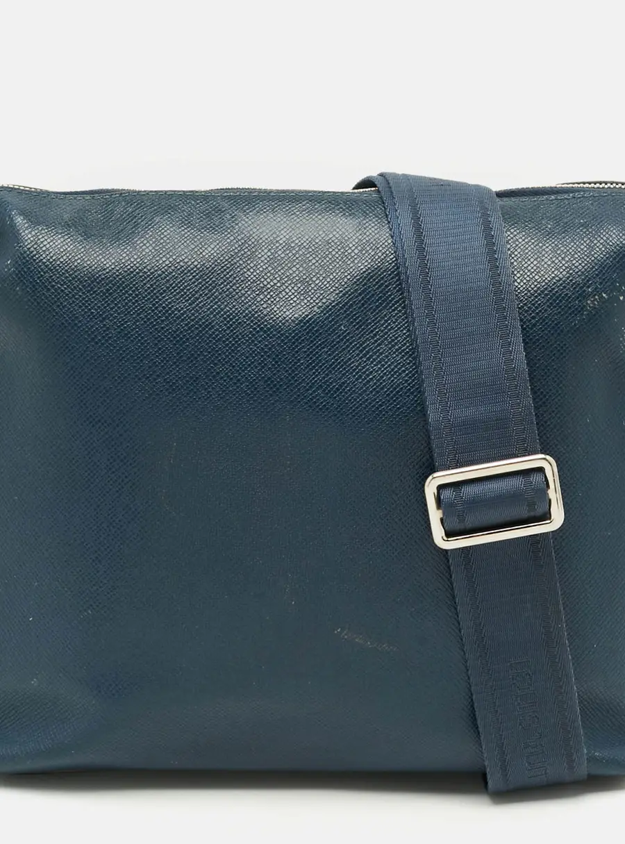 Louis Vuitton Grigori PM Blue Taiga Leather Messenger Bag