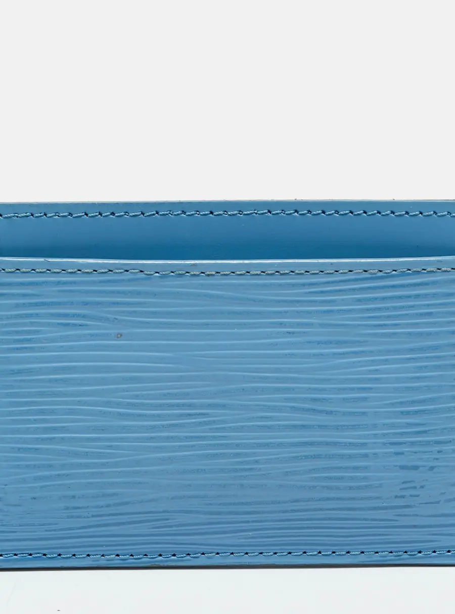 Louis Vuitton Light Blue Epi Leather Card Holder