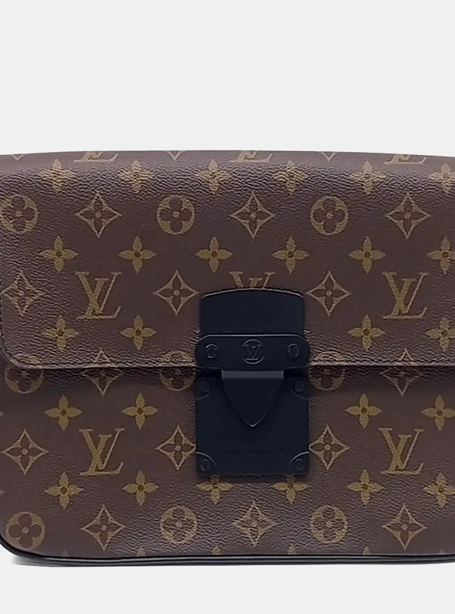 Louis Vuitton S-Lock A4 Pouch Brown Monogram Canvas Clutch Bag