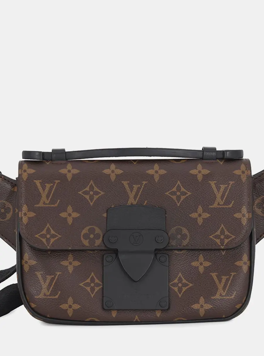 Louis Vuitton Spadlock Sling Bag Noir Monogram Macassar Canvas