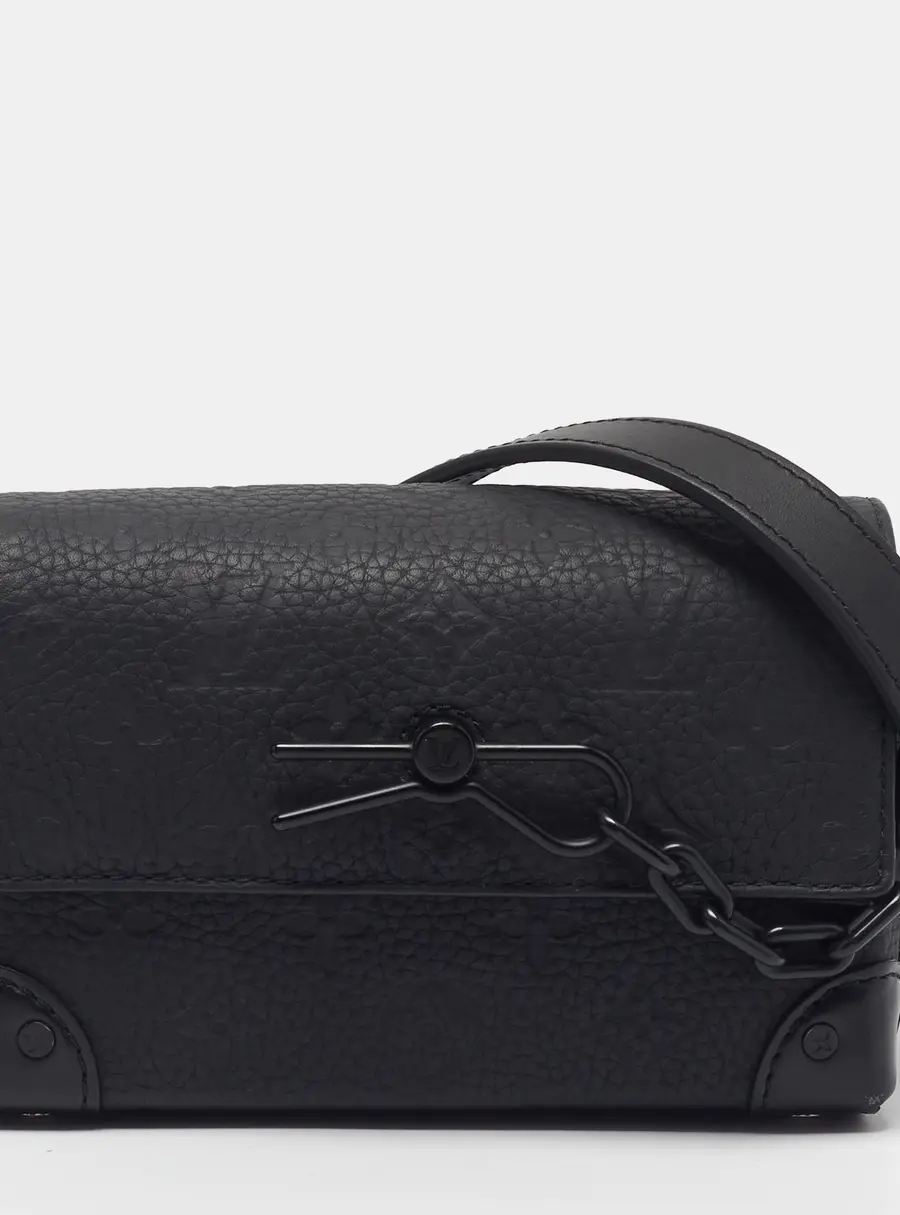 Louis Vuitton Steamer Black Monogram Taurillon Leather Wearable Wallet