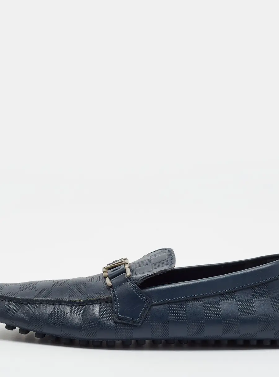 Louis Vuitton Hockenheim Size 44.5 Blue Leather Loafers