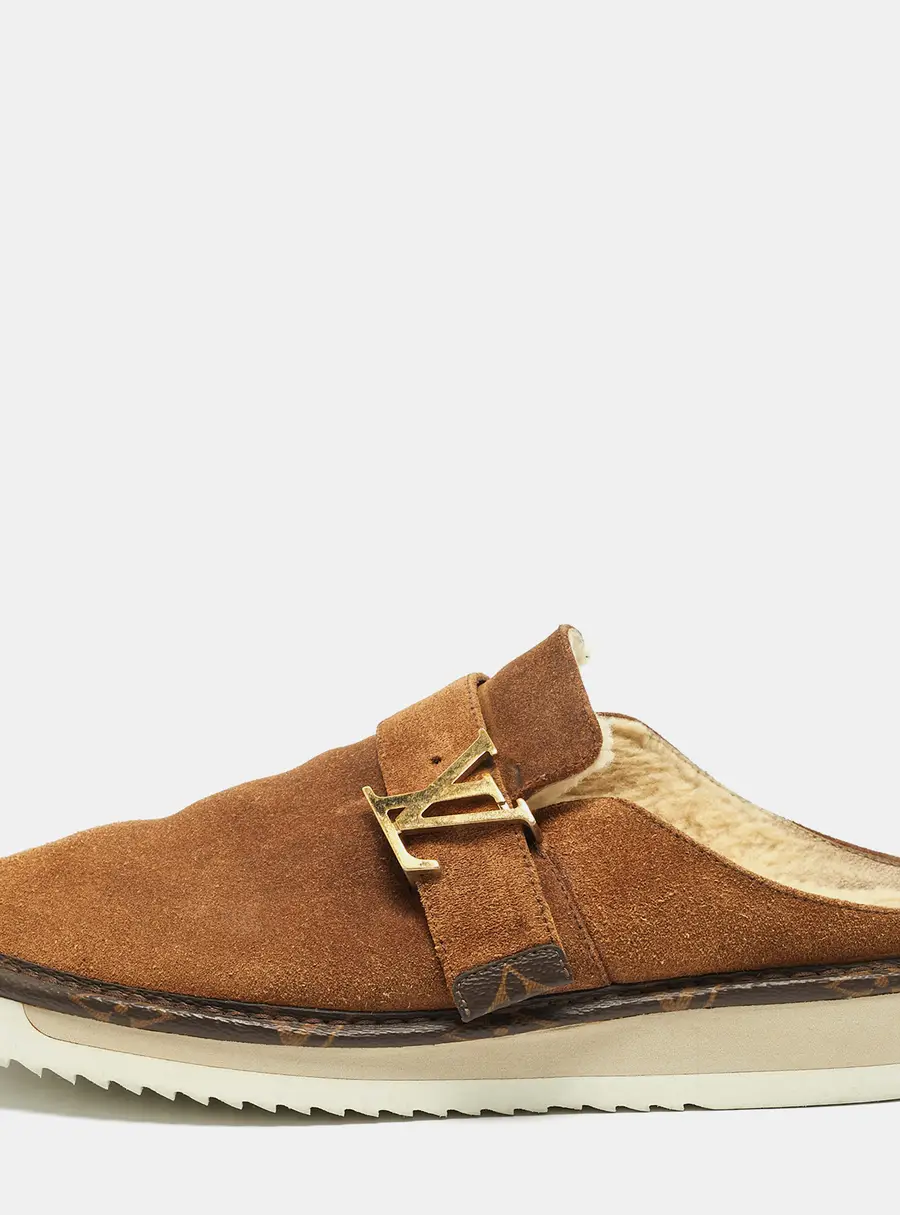 Louis Vuitton LV Easy Size 42 Brown Suede Mules
