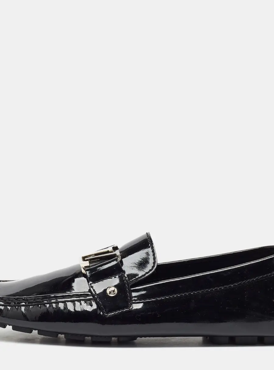 Louis Vuitton Monte Carlo Size 44 Black Patent Leather Loafers