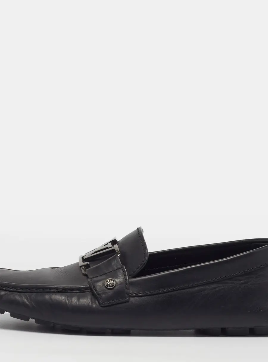 Louis Vuitton Monte Carlo Size 40.5 Black Leather Loafers