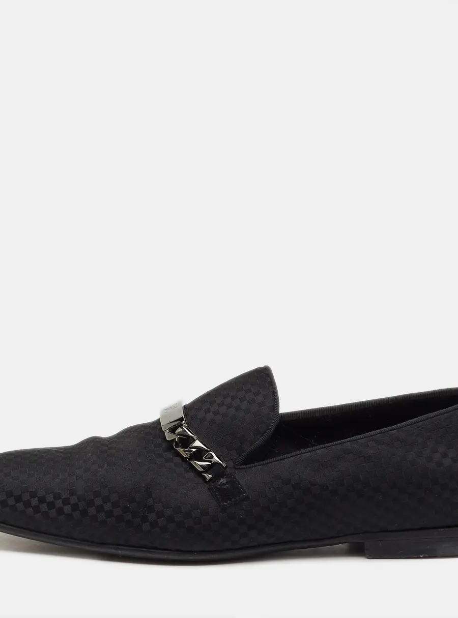 Louis Vuitton Black Damier Fabric Chail Slip On Loafers Size 41
