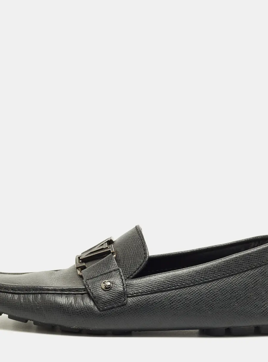 Louis Vuitton Black Leather Monte Carlo Loafers Size 42