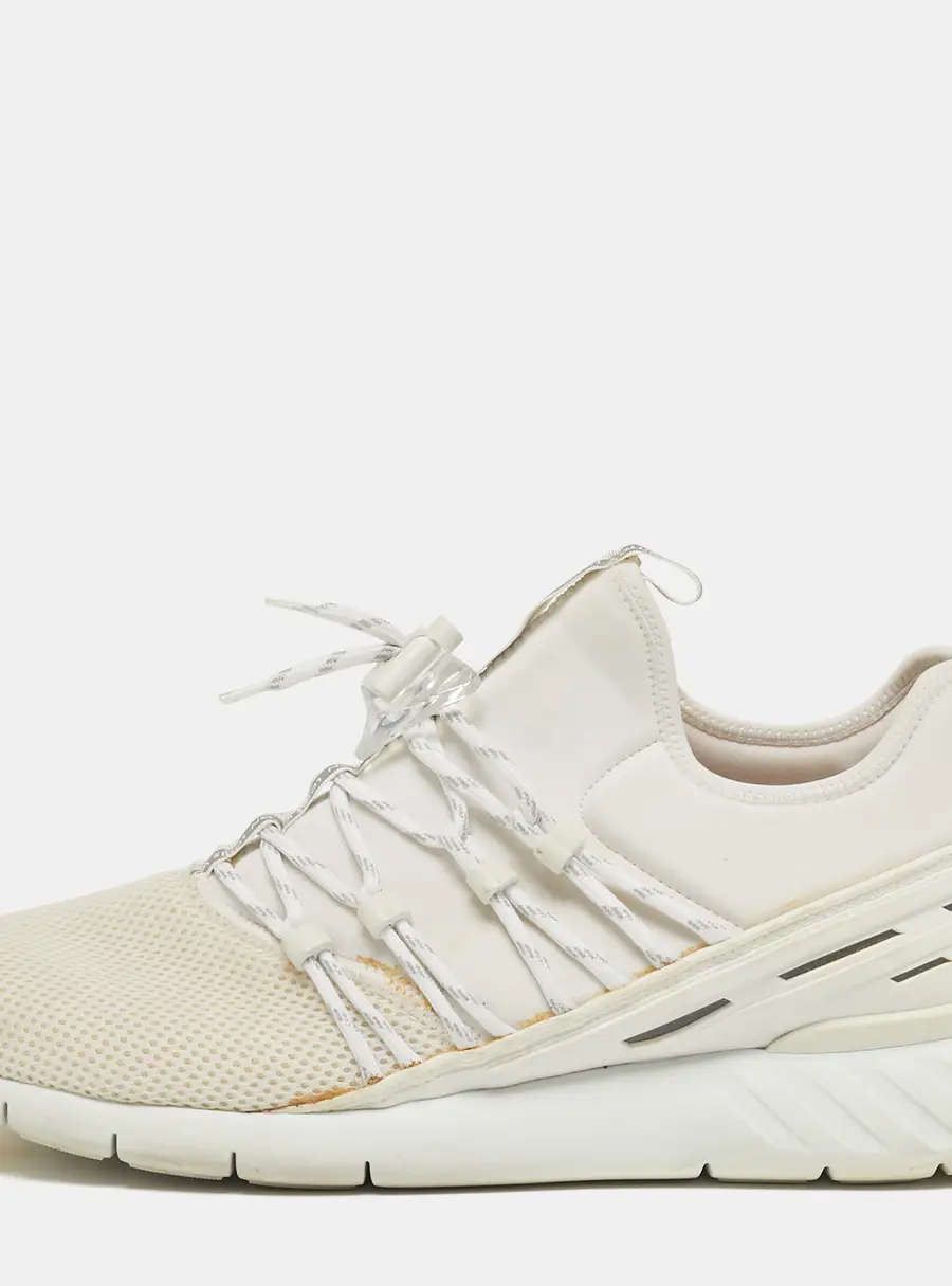 Louis Vuitton Fastlane Size 43.5 White Mesh and Neoprene Low Top Sneakers