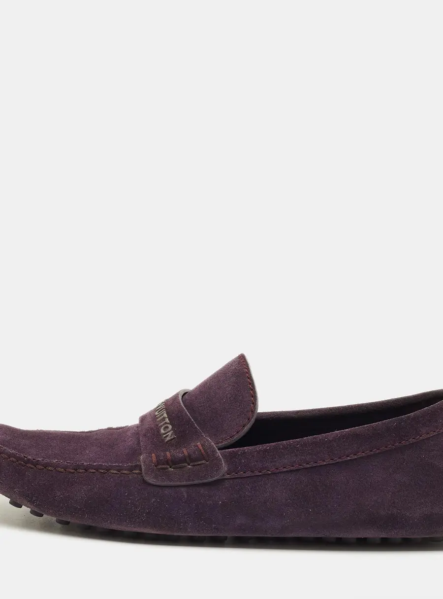 Louis Vuitton Monte Carlo Size 40 Purple Suede Loafers